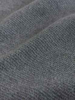 New Next Stag Logo N.Premium Regular Fit 100% Cotton Premium Quarter Zip Jumper Charcoal Grey