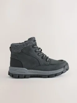 Hot Next Standard Fit (F) Thinsulate Lined Walking Boots Charcoal Grey