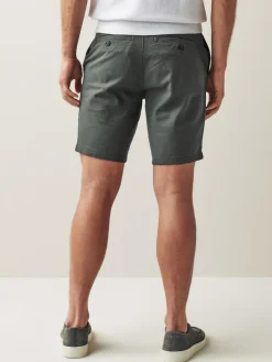 Next Charcoal Grey Straight Fit Stretch Chinos Shorts^ Shorts