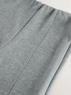 Discount Next Charcoal Grey Supersoft Cosy Rib Wide Leg Knitted Trousers