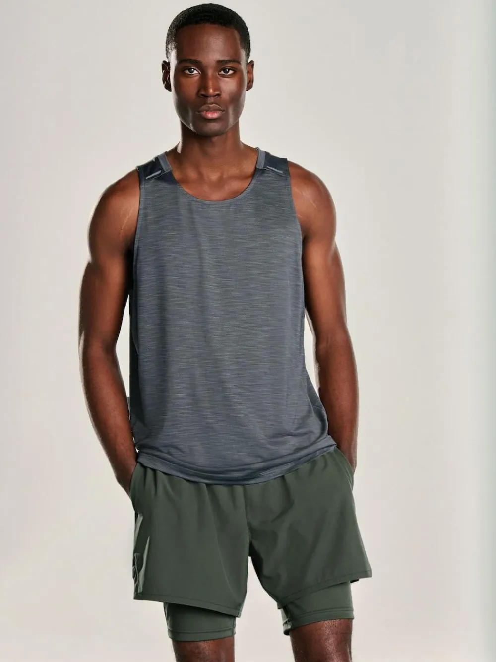 Discount Next Vest Active Gym Training Top Charcoal Grey