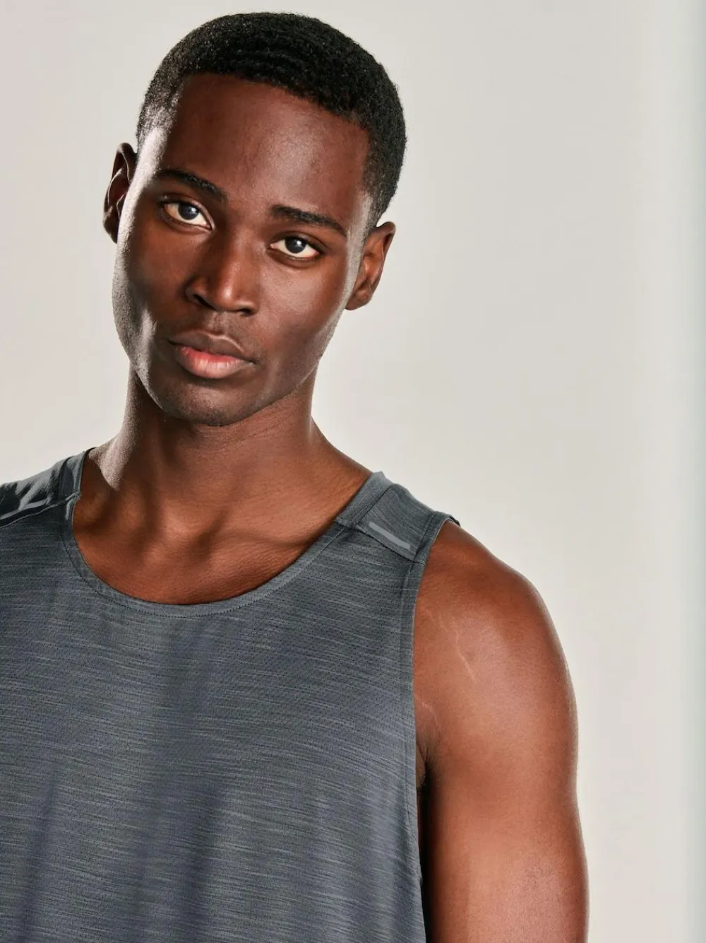 Discount Next Vest Active Gym Training Top Charcoal Grey