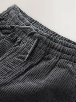 Next Wide Fit Corduroy Pull On Trousers (3-16yrs) Charcoal Grey
