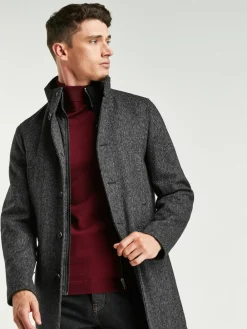 Next Wool Blend Mock Gilet Herringbone Padded Coat^ Coats & Jackets|Coats & Jackets