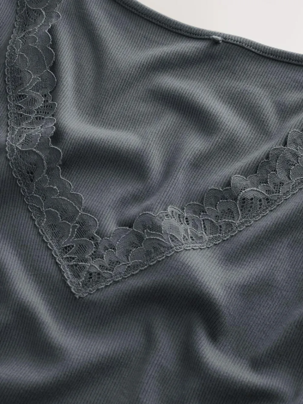 Online Next Thermal Base Layer Lace Trim Bodysuit Charcoal