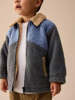 Next Borg Fleece Shacket (3mths-7yrs)^BOY Sweatshirts & Hoodies|Baby Winter Clothing