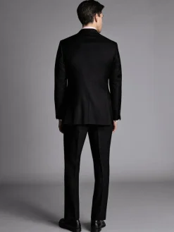 Charles Tyrwhitt Black Slim Fit Twill Stretch Suit: Jacket