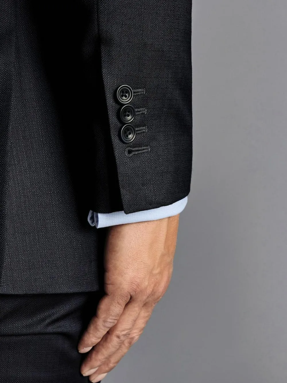 Hot Charles Tyrwhitt Black Slim Fit Italian Luxury Suit: Jacket