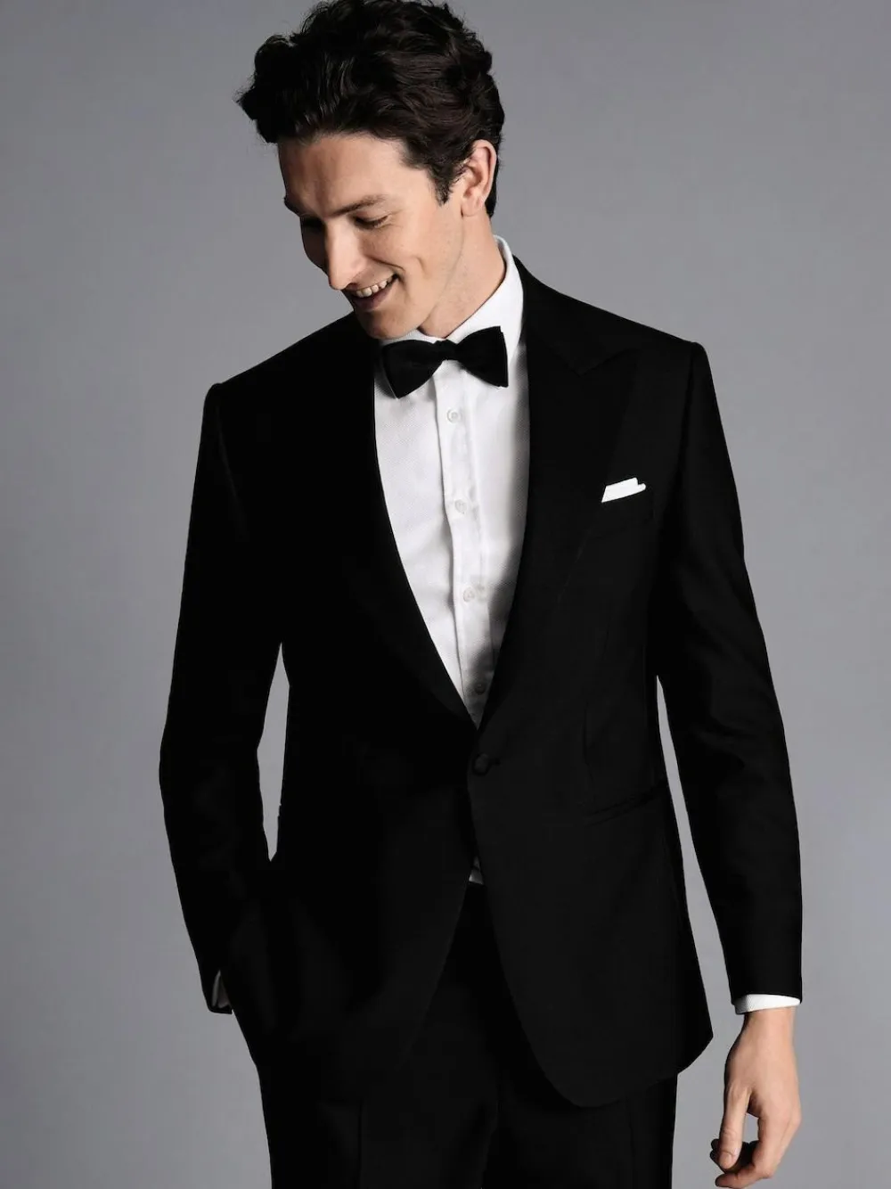 Charles Tyrwhitt Black Slim Fit Peak Lapel Dinner Suit: Jacket^ Black Suits
