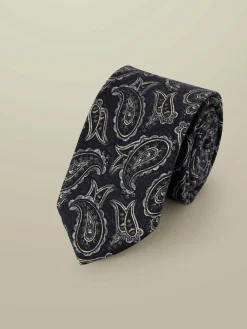 Charles Tyrwhitt Blue Paisley Wool Tie^ Ties & Pocket Squares