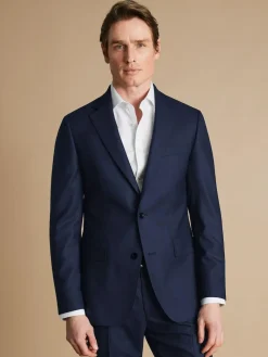 Online Charles Tyrwhitt Blue Slim Fit End on End Travel Suit: Jacket