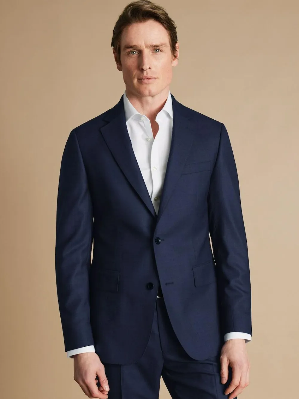 Online Charles Tyrwhitt Blue Slim Fit End on End Travel Suit: Jacket