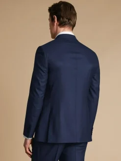 Online Charles Tyrwhitt Blue Slim Fit End on End Travel Suit: Jacket