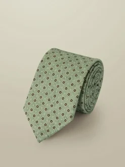 Sale Charles Tyrwhitt Green Geo Wool Tie