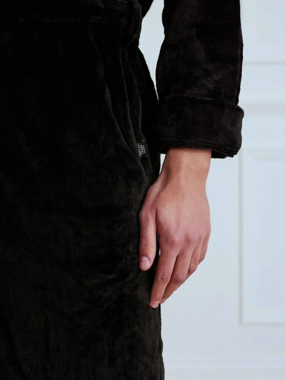 Chelsea Peers Fleece Dressing Gown Black