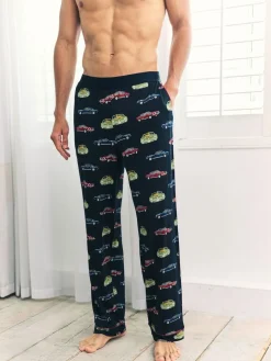 Chelsea Peers Blue Driving Leopards Print Long Pyjama Bottoms^ Pyjamas