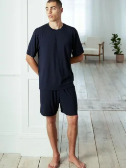 Chelsea Peers Blue TENCEL™ Modal Short Crew Neck Pyjama Set^ Pyjamas