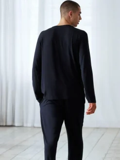 Chelsea Peers Blue TENCEL™ Modal Long Crew Neck Pyjama Set^ Pyjamas