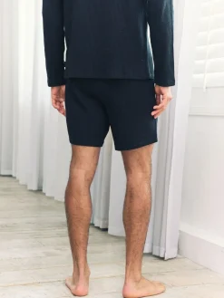 Online Chelsea Peers Blue Waffle Lounge Shorts - Navy