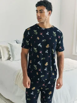 Online Chelsea Peers Blue Wild Dining Print Pyjamas Set