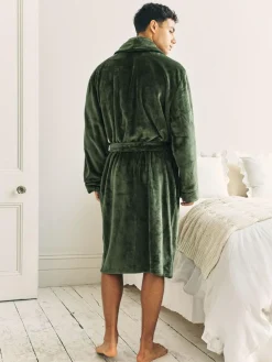 Chelsea Peers Green Fleece Dressing Gown^ Bathrobe