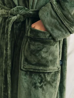 Chelsea Peers Green Fleece Dressing Gown^ Bathrobe