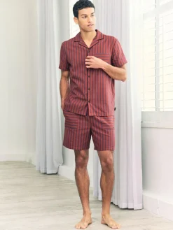 New Chelsea Peers Red Blurred Stripe Short Pyjamas Set