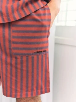 New Chelsea Peers Red Blurred Stripe Short Pyjamas Set