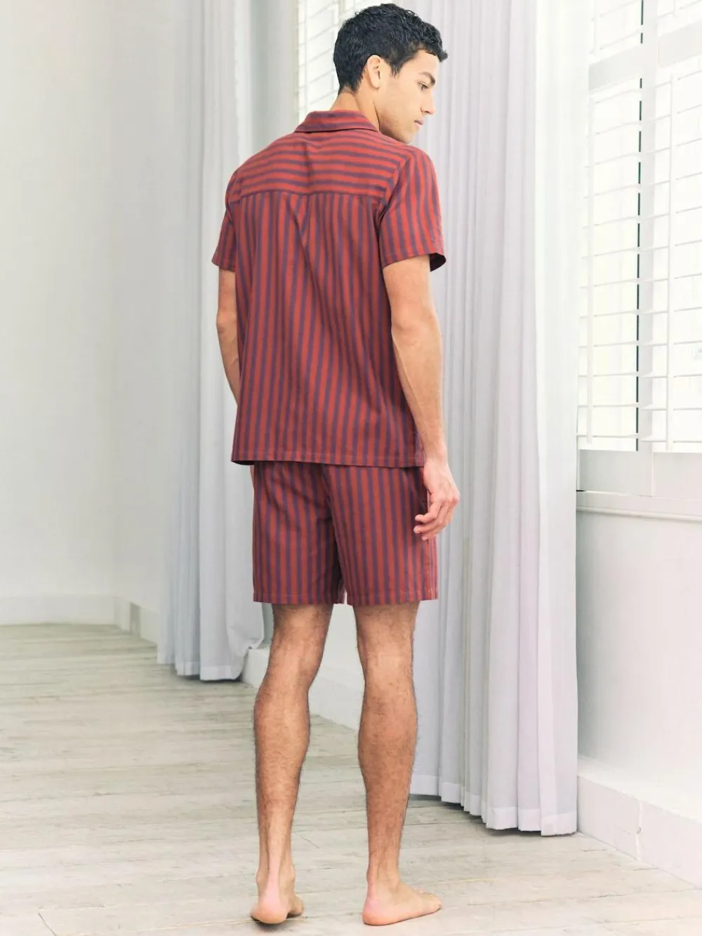 New Chelsea Peers Red Blurred Stripe Short Pyjamas Set