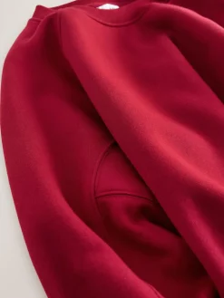 Outlet Next Relaxed Fit Heavyweight Regular Crew Neck Sweatshirt Cherry Red