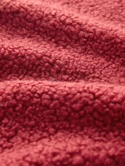 Next Cherry Red Soft Touch Cosy Teddy Borg Quarter Zip Fleece^Women Loungewear