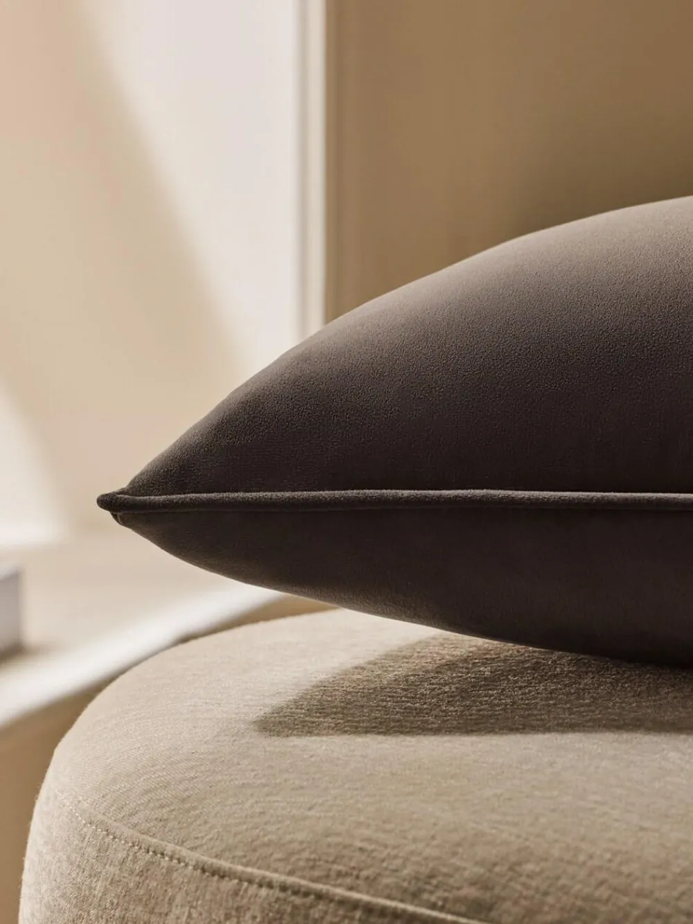 Next Chocolate Brown 40 x 59cm Matte Velvet Cushion^ Cushions & Throws