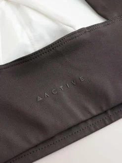 Next Chocolate Brown Active Power Double Layer Cross Back Sports Bra^Women Bras|Sportswear