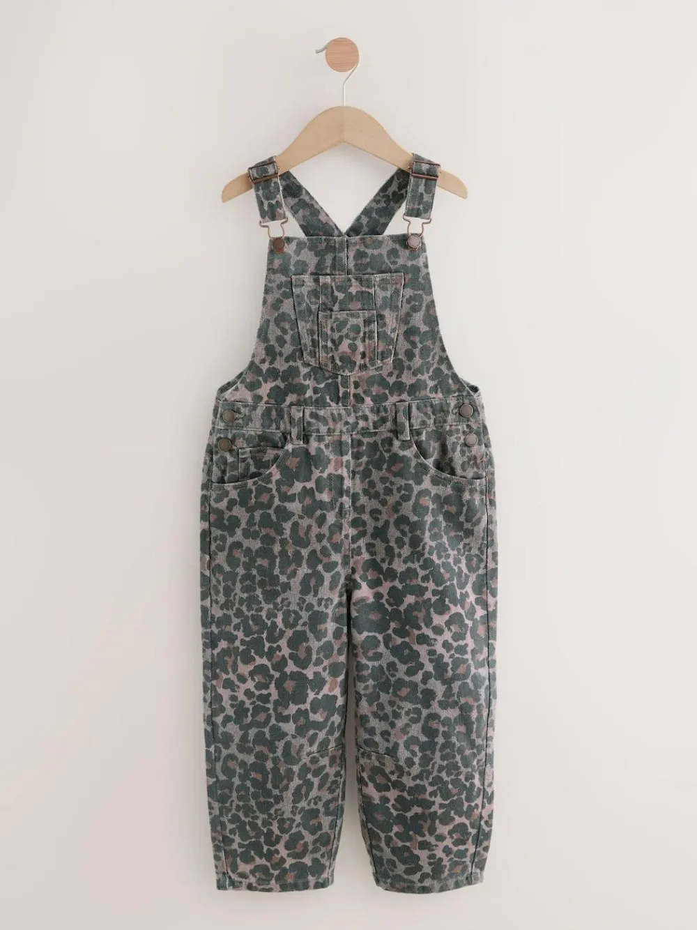 Next Chocolate Brown Animal Print Dungaree (3-16yrs)