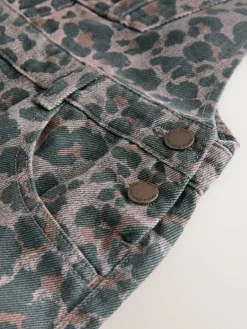 Next Chocolate Brown Animal Print Dungaree (3-16yrs)