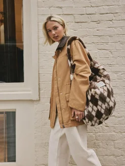 Discount Next Chocolate Brown Borg Argyle Shoulder Bag