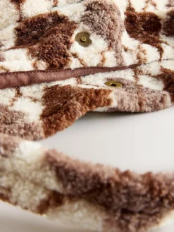 Discount Next Chocolate Brown Borg Argyle Shoulder Bag