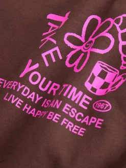 Best Next Chocolate Brown Cafe Oversized Graphic T-Shirts 3 Pack (3-16yrs)