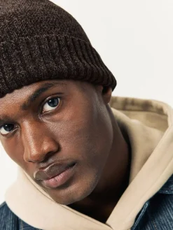 New Next Chenille Beanie Hat Chocolate Brown