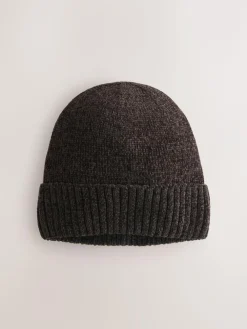 New Next Chenille Beanie Hat Chocolate Brown