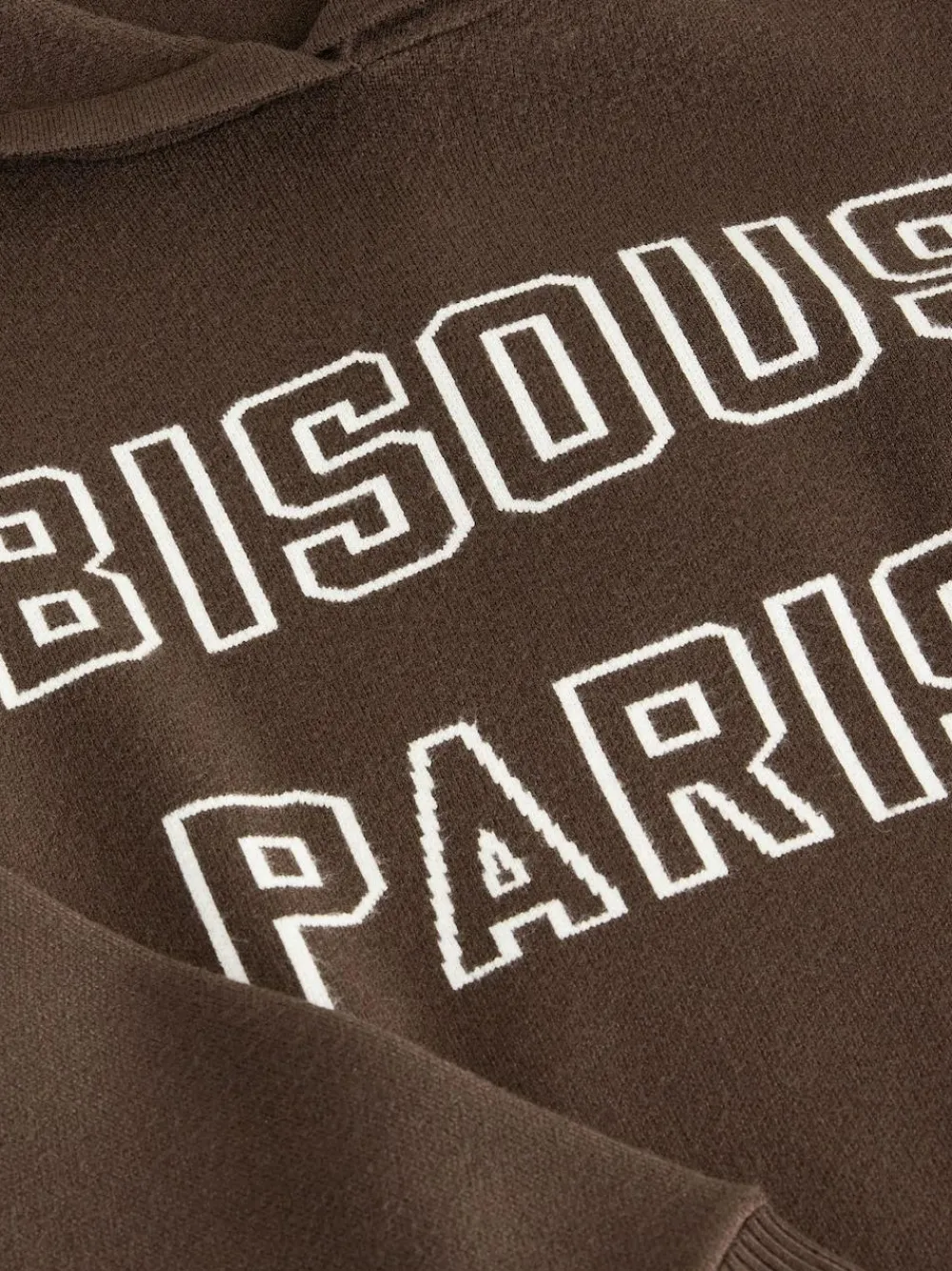 Next Compact Cosy Graphic Long Sleeve Hoodie Chocolate Brown