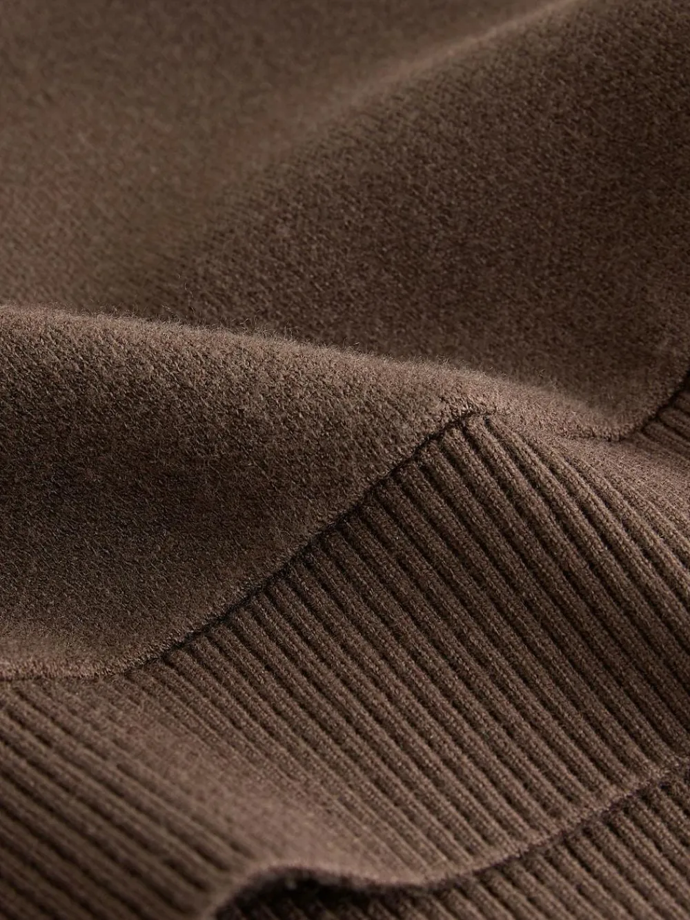 Next Compact Cosy Graphic Long Sleeve Hoodie Chocolate Brown