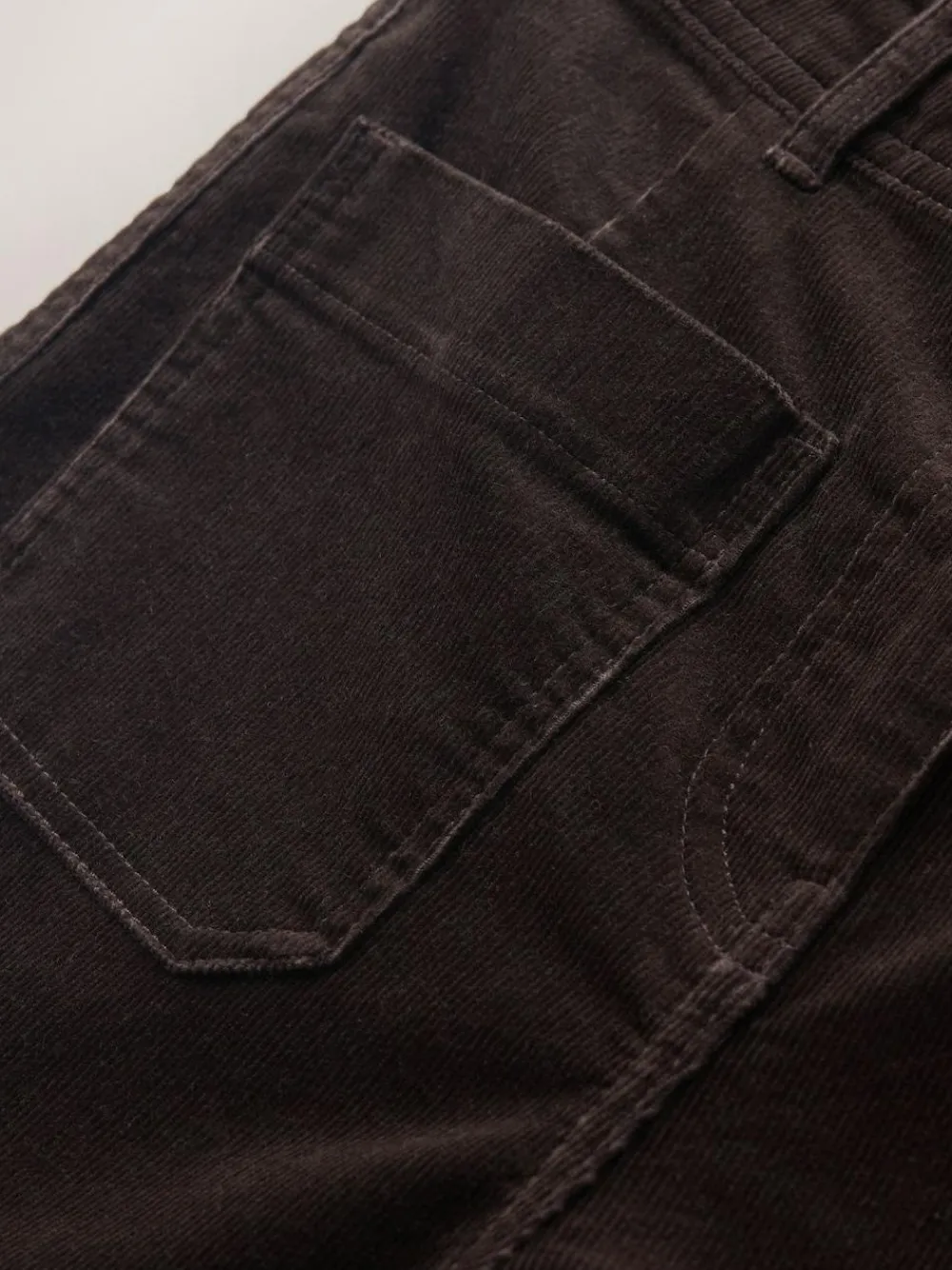 Online Next Cord Wide Leg Cropped Trousers Chocolate Brown