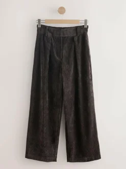 Outlet Next Cord Wide Leg Trousers Chocolate Brown