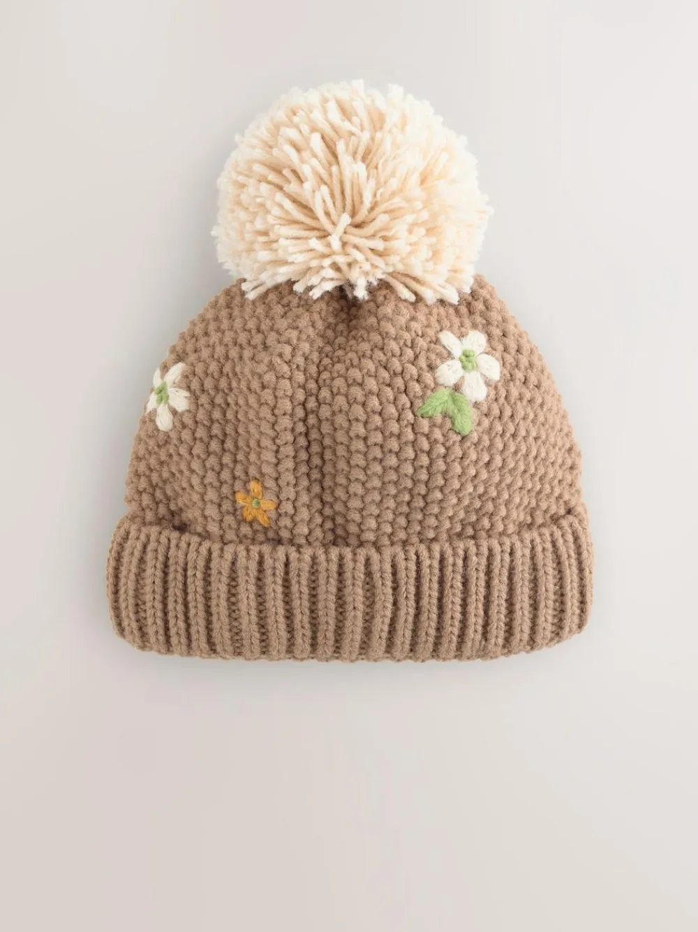 Next Chocolate Brown Embroidered Beanie (1-13yrs)^ Hats & Scratch Mitts|Hats