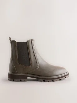 New Next Extra Wide Fit Chelsea Boots Chocolate Brown