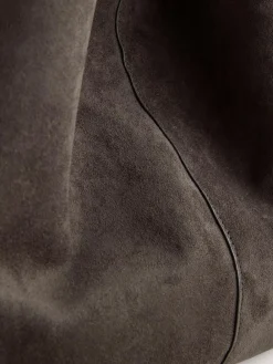 Clearance Next Chocolate Brown Faux Suede Slouchy Shoulder Bag