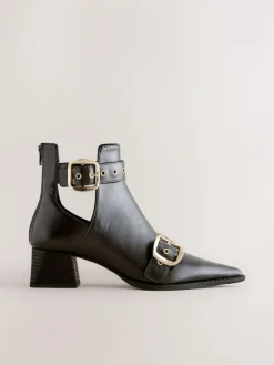 Sale Next Forever Comfort® Cut Out Buckle Detail Ankle Boots Chocolate Brown