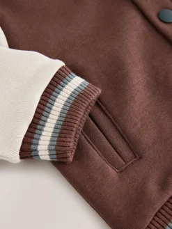 Discount Next Jersey Bomber Jacket (3mths-7yrs) Chocolate Brown