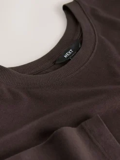 New Next Jersey Two In One T-Shirt Dress Chocolate Brown